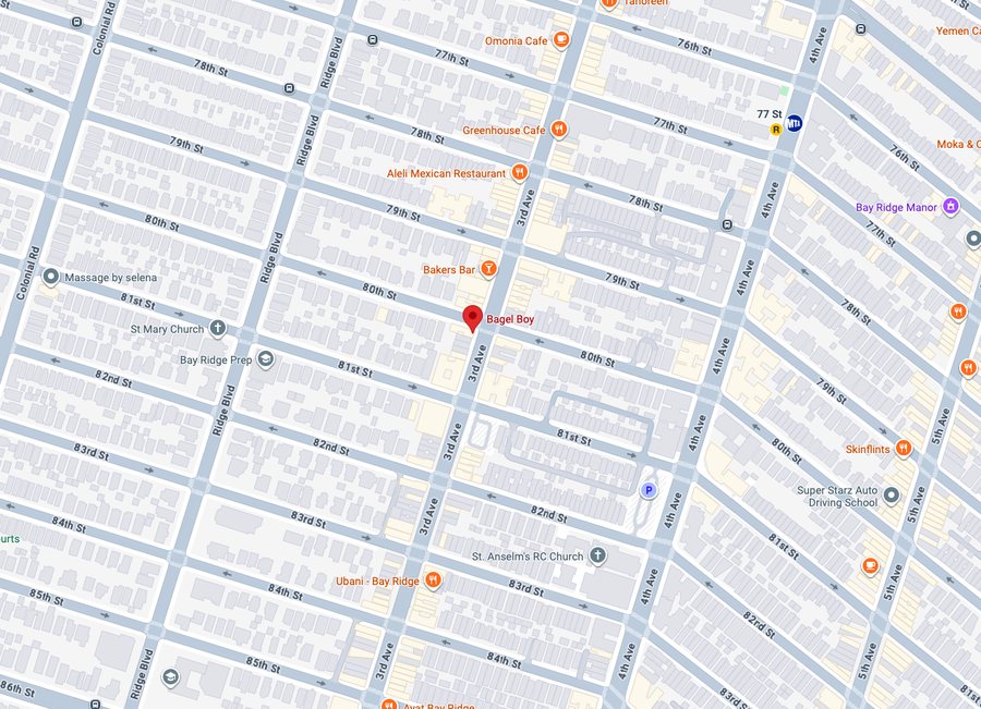 Map of Bagel Boy Bay Ridge at 8002 3rd Ave