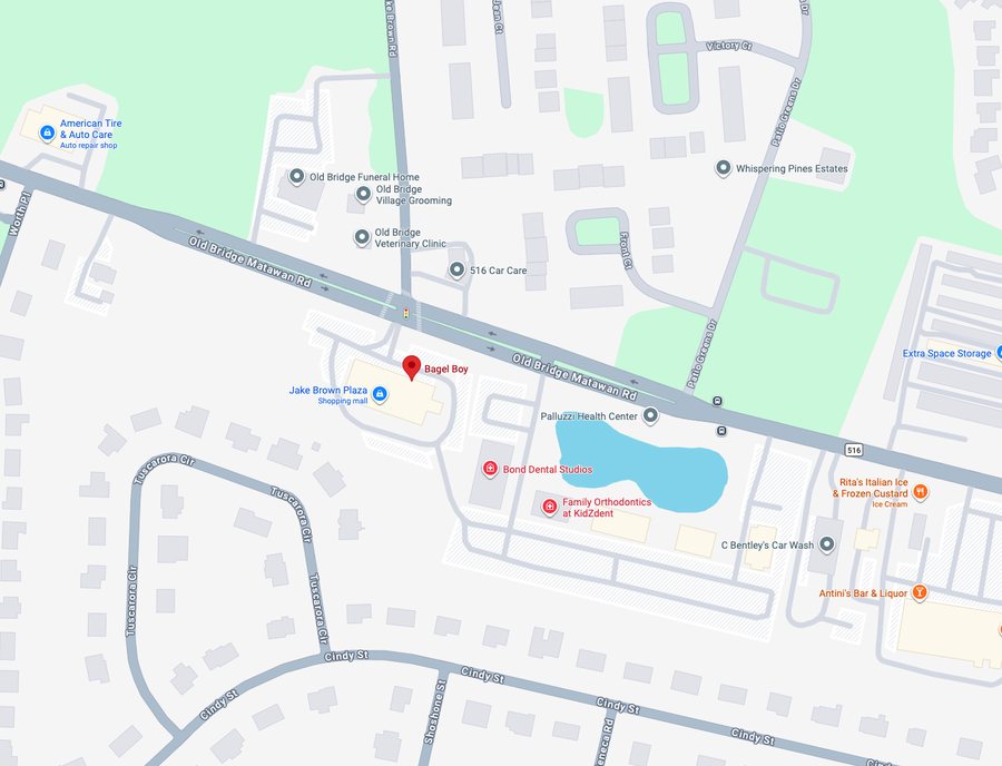 Map of Bagel Boy Old Bridge New Jersey