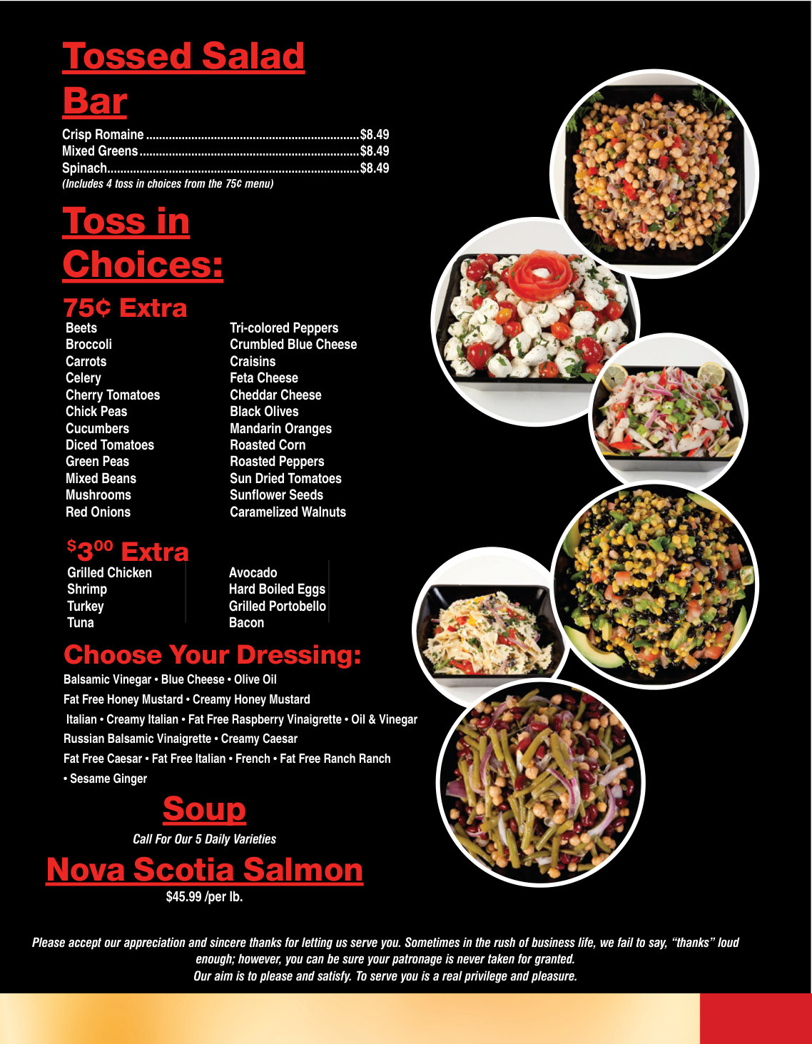 Bagel Boy menu page 3