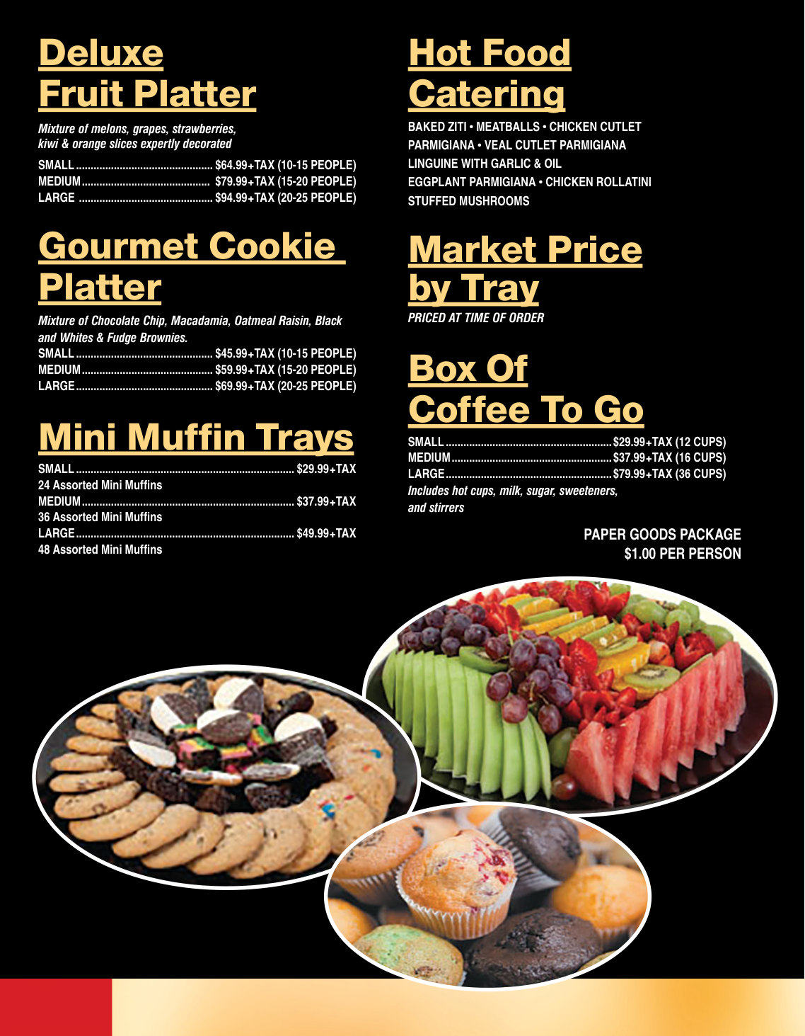 Bagel Boy menu page 8